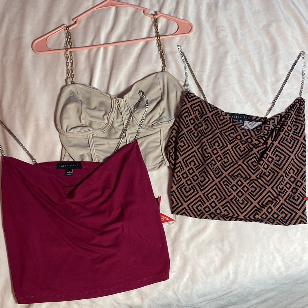 3 piece crop top bundle NWT